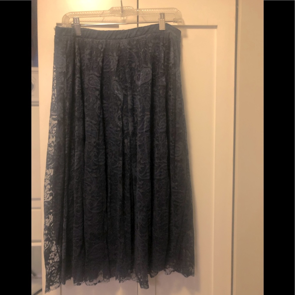 Navy Lace Skirt